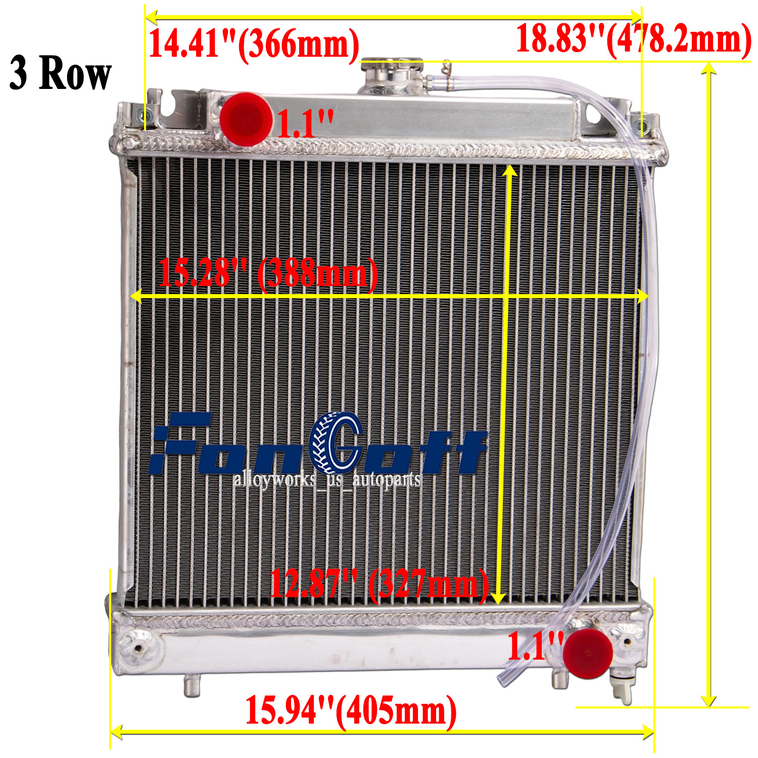 For John Deere 2305 2025R 2320 3005 790 Compact Tractor Radiator 3 Row LVA802036