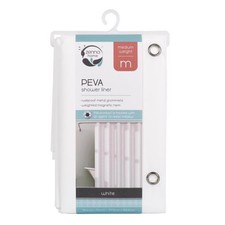 Zenna Home 71 in. H X 70 in. W White Solid Shower Curtain Liner PEVA