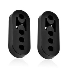 2 PCS Rubber Exhaust Hanger, 4 Holes 0.47 Inch Insulator Bushing Black