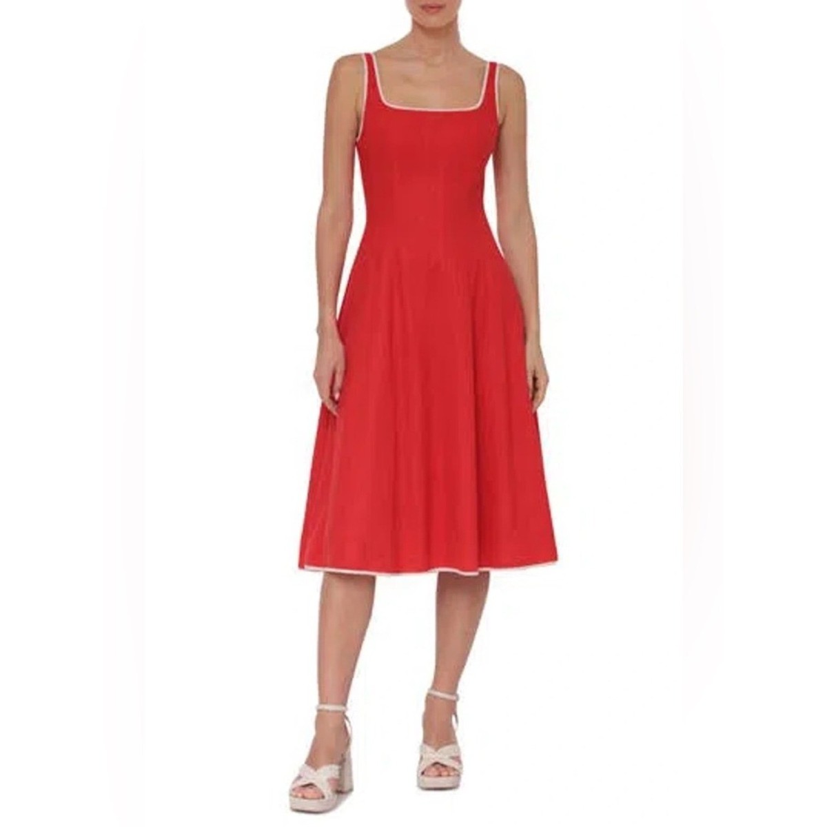 7 for all mankind red linen dress 7 For All Mankind Halter Maxi Dress in Indigo Linen Blossom