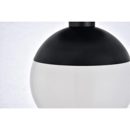 Living District LD6050BK Eclipse 1 Light 8 inch Black Flush Mount Ceiling Light - Picture 3 of 5