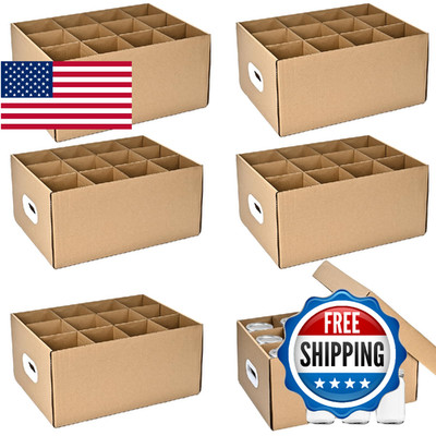 6 Pcs Canning Jar Storage Boxes, Fits 32 oz Regular or Wide Mouth Jars, 12 Cells