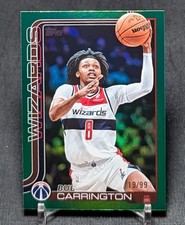Bub Carrington Green Foil /99 2025/26 Topps NBA Basketball 97 Washington Wizards