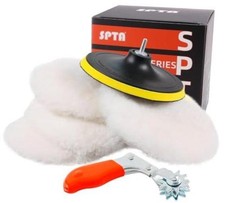 Wool Buffing Polishing Pad,  6Pcs 6 Inch (150mm) Lambwool Wool polishing Pads