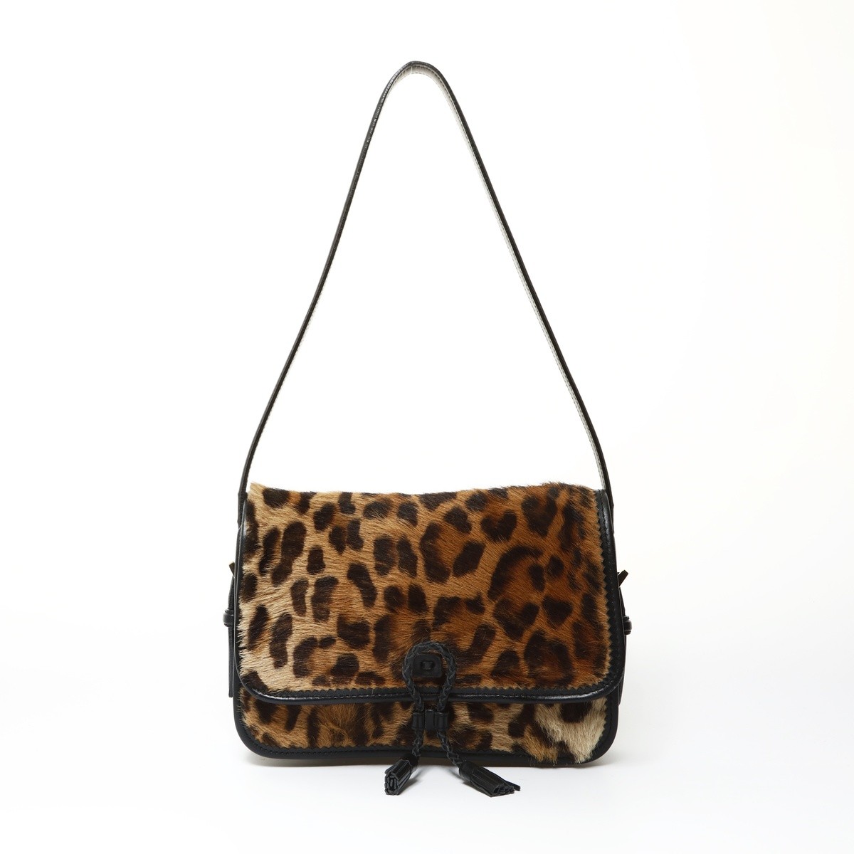 Authentic LOEWE Leopard Pattern Harako Shoulder B… - image 1