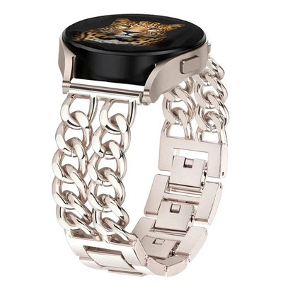 Metal Watch Strap for Samsung Galaxy Watch 6 5 4 20 22mm Silver Luxury Link New
