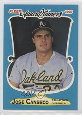 1990 Fleer Award Winners Box Set Jose Canseco #6 1md