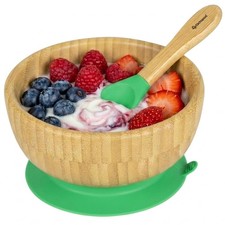 Bamboo Baby Bowl 5.7" X 3" Suction for High Chair - Mess-Free Feeding