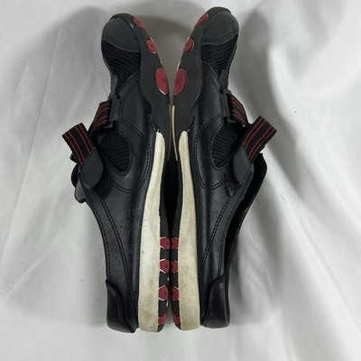 Vintage Y2K Lower East Side Black Red Strap Sneakers Women's 6.5