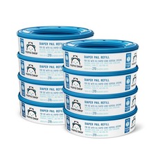Amazon Brand - Round Diaper Pail Refills for Genie Pails, Unscented, 2160 Cou...