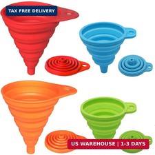 KongNai Kitchen Funnel Set 4 Pack, Small and Large, Kitchen Gadgets Accessories