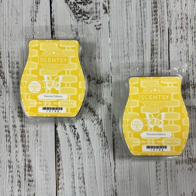 Scentsy Wax Bars Havana Cabana 3.2 Fl Oz Melts Warmer New Lot Of 2 Rare Sold Out