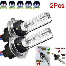 2PCS H7 Xenon HID Kit 35W 55W Metal Base Headlight Car Replace Bulbs 6000K 8000K
