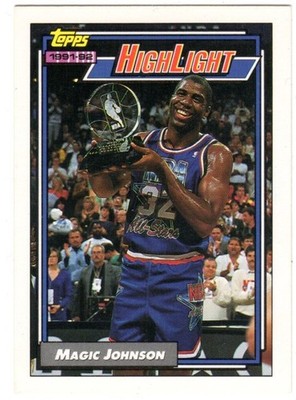1992-93 Topps Highlights Magic Johnson #2 HOF