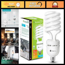 High Lumen 65W CFL Light Bulb, 4000 Lumens, 4100K Cool White, E26 Base, UL Liste