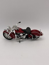 Indian Chief Red Diecast Motorcycle 1:18 Scale Collectible Model Bike