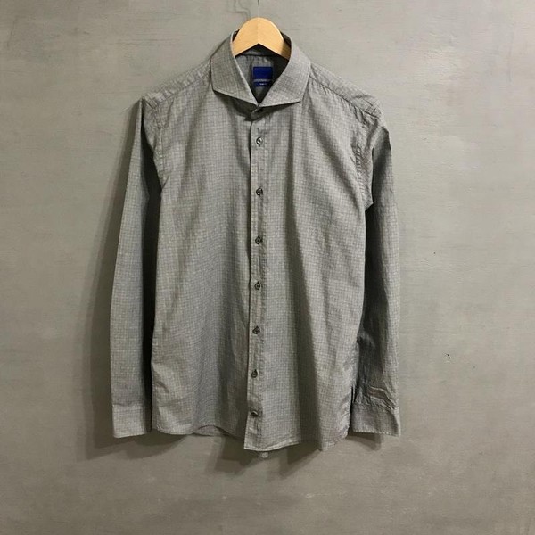 Men JOOP! Shirt Grey Cotton 38 / M / 46