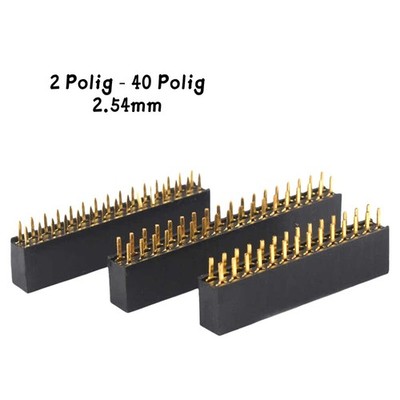 2 bis 40 Polig Buchsenleiste weiblich Pin Header 2.54mm für Arduion Raspberry