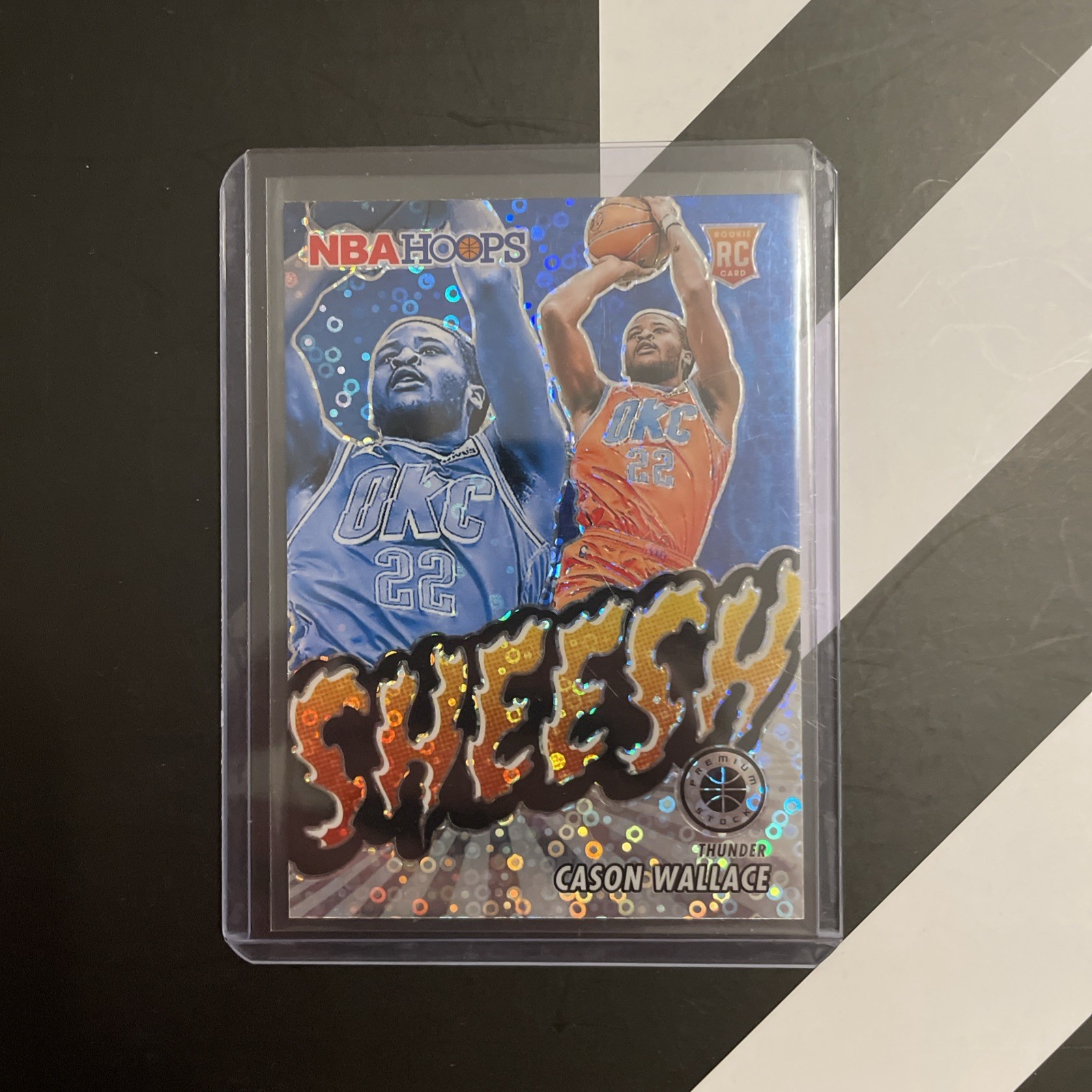 2023-24 Panini Nba Hoops Premium Stock Sheesh Cason Wallace #3 Disco Prizm (RC)