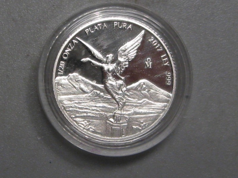 Proof 2017 Silver 1/20 oz .999 Fine Libertad In Capsule. #39 w