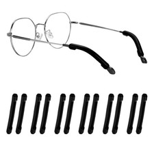 6 Pair Eyeglasses Temple Tips Sleeve Retainer Retainer Black