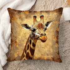 Giraffe Cushion Cover Safari Wildlife Animal Decorative Throw single sided