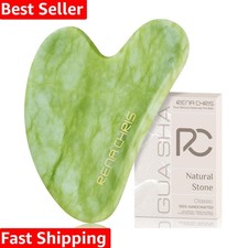 Natural Jade Gua Sha Facial Tool for Anti-Aging  Jawline Sculpting - Mint Green