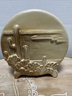Vtg Frankoma #4 Ceramic Desert Cactus Saguaro Scene Round Vase Plainsman Planter