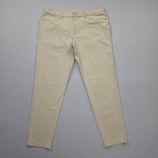 Lululemon ABC Slim Pants Mens 34x30 Khaki Tan Tapered 5 Pocket Stretch Chino