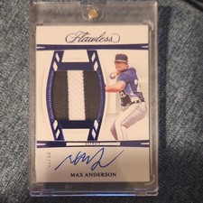 Panini 2024 Flawless Max Anderson Draft Patch Auto Sapphire DPA-MA /15