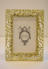 Olivia Riegel Crystal "Gold Festoon" 4x6 Photo Frame