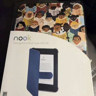 Nook NWT GlowLight Plus Book Cover w/ Tab Book Club Cover Design Barnes & Noble