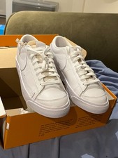 Nike W Blazer Low '77 Triple White Sneakers Shoes DC4769-101 Womens Size