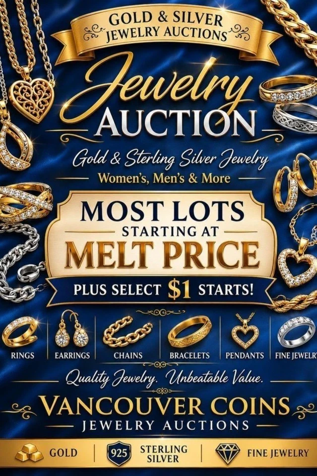 💎 VANCOUVER COINS LIVE💍GOLD & SILVER JEWELRY • STARTING AT MELT • ✨