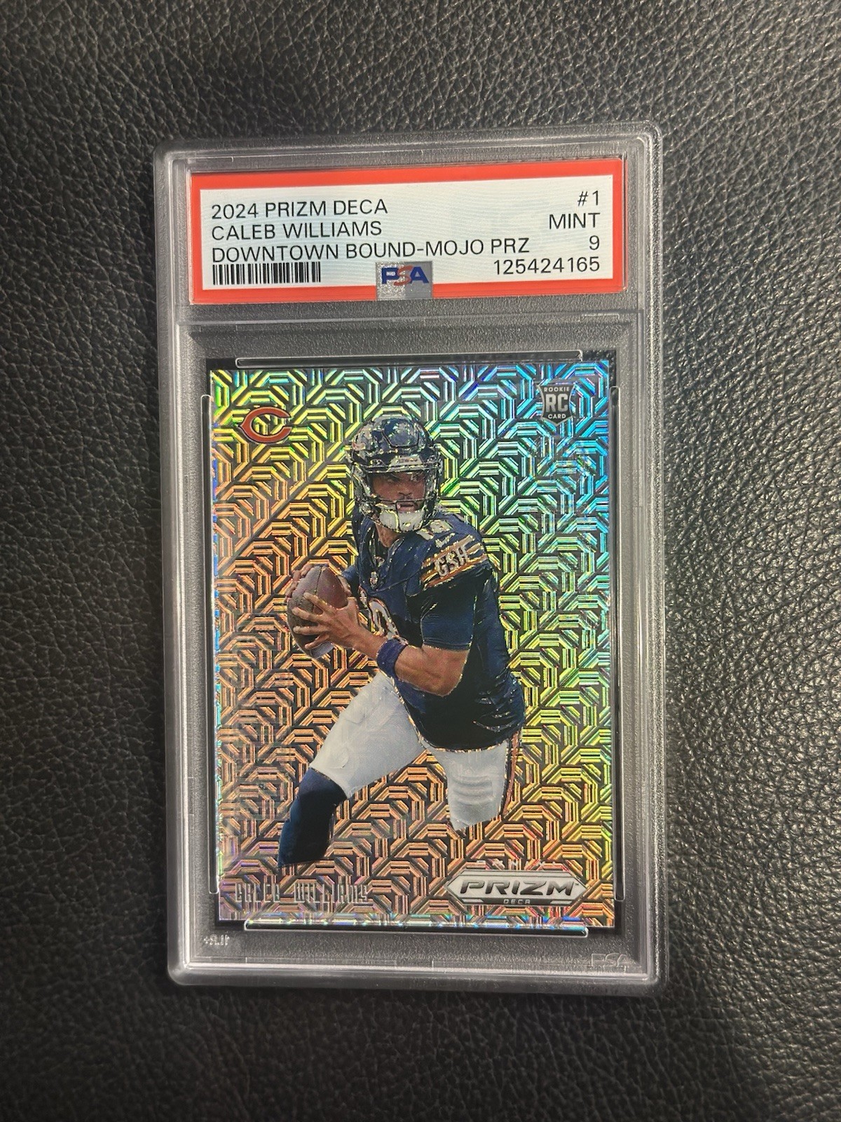 2024 Prizm Deca Caleb Williams Rookie Mojo Downtown Bound /30 PSA 9 Bears RC