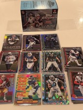 2025 Topps Chrome Football Bulk 28 CARD Lot - Base/REF/PULSAR/INSERTS - NFL