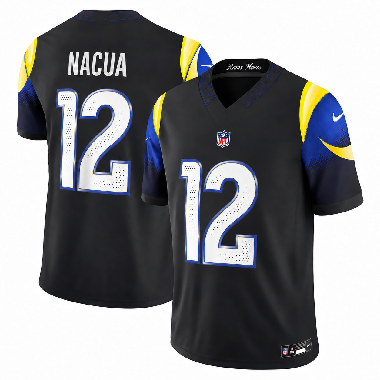 NWT Men's Rams #12 Puka Nacua Midnight Blue 2025 Rivalries Limited Jersey