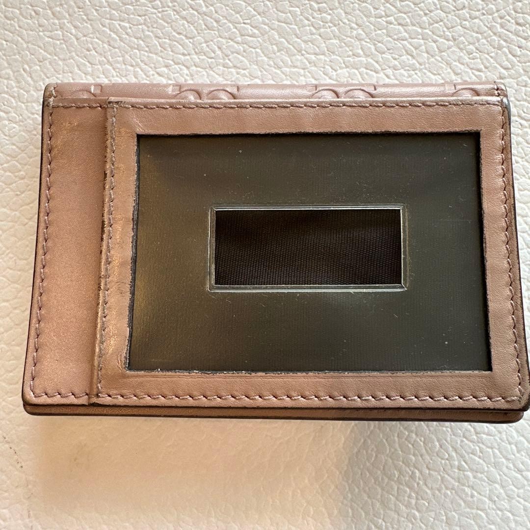 Gucci Shima Card Case Business Card Holder Leather Pink thumbnail 5