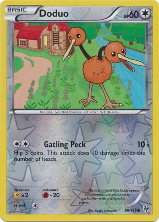 Doduo - 99/135 - Common - Reverse Holo Lightly Played Plasma Storm