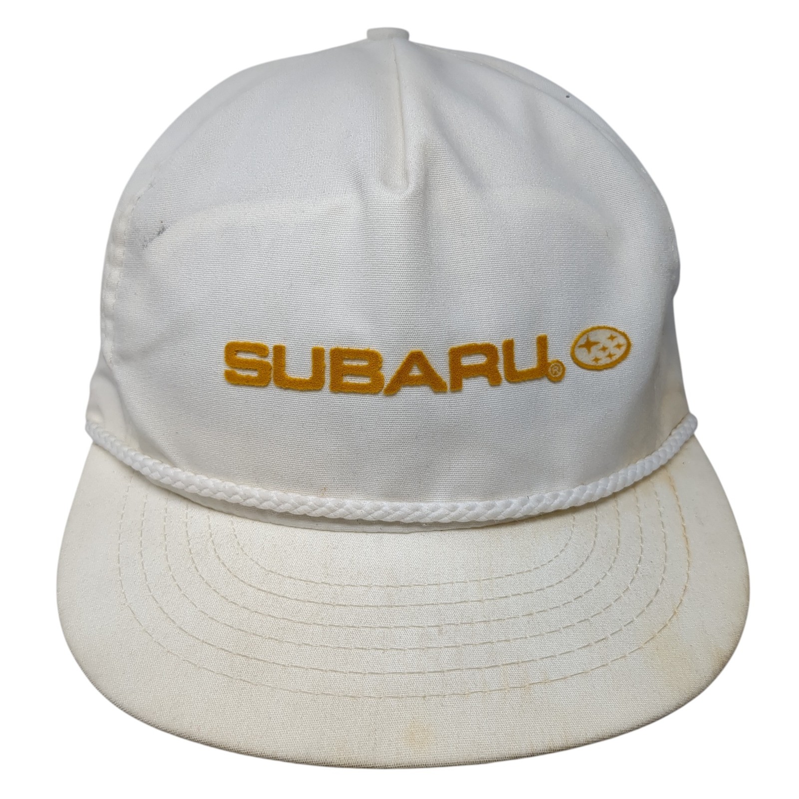 Subaru Snapback Rope Hat Solid White One Size Adj… - image 1