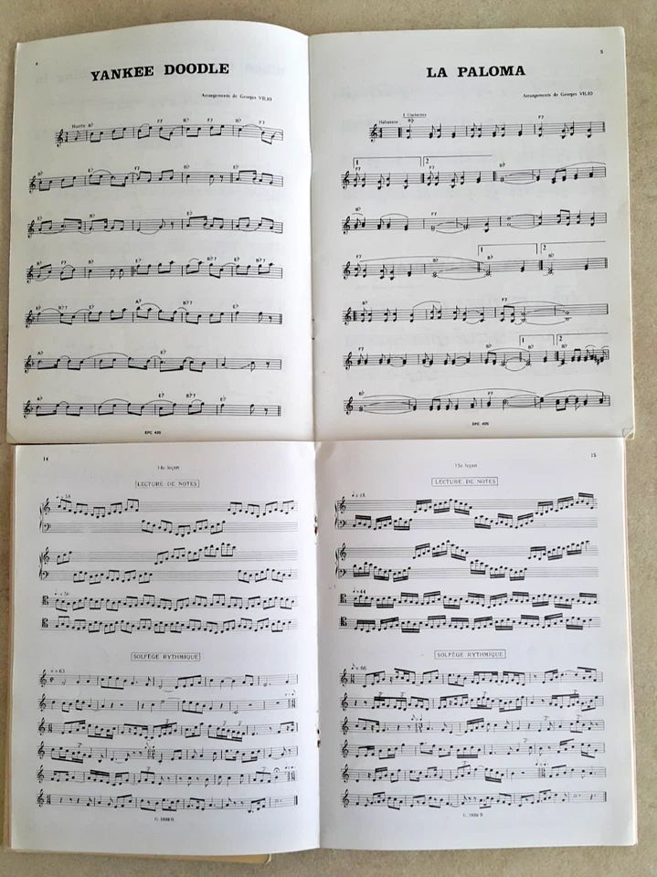 Lot de 4 livres de solfège pour clarinette Pièces faciles pour clarinette de Geo - Immagine 4 di 4