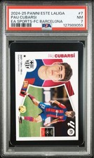 Pau Cubarsi FC Barcelona La Liga Soccer Card 2024 Panini #7 PSA 7 Rookie. rookie card picture