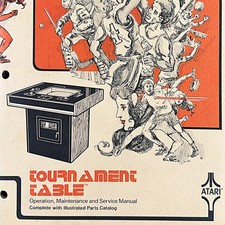 Atari Tournament Table Arcade Video Game Manual Parts ORIGINAL image