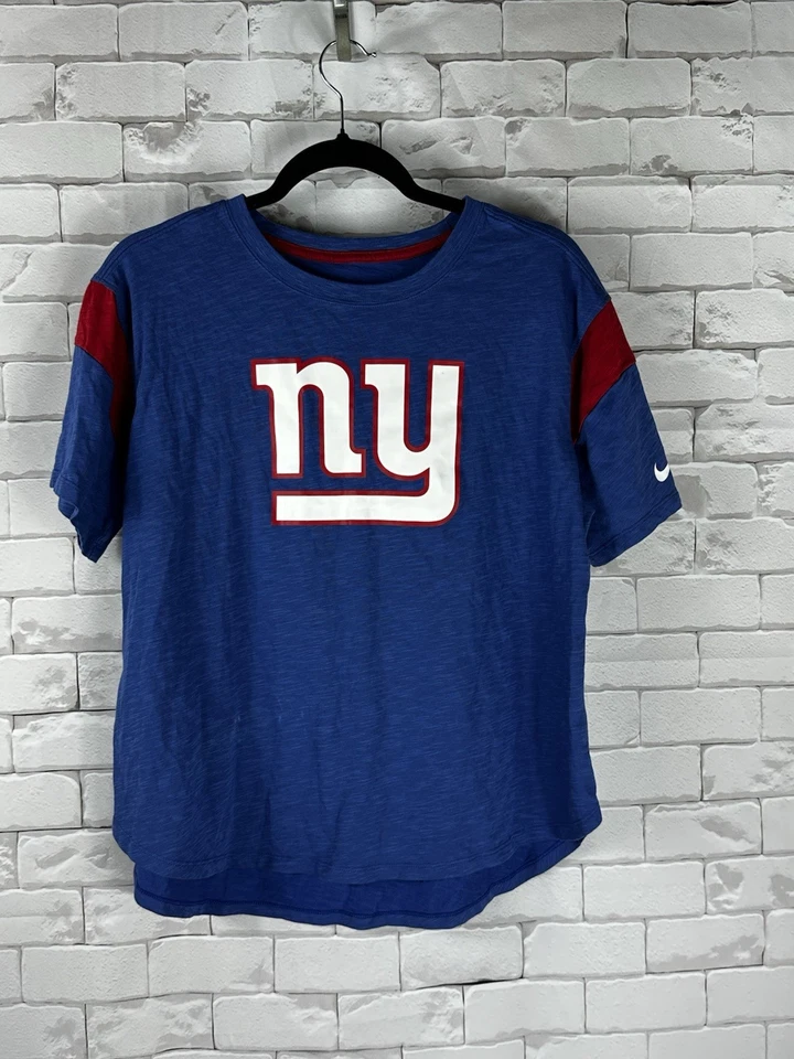 Nike Women's NFL New York Giants Tri-Blend T-Shirt Heather Royal | L - Image 2 of 4