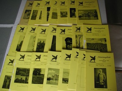 22 Hefte Mitteilungsblatt der Kameradschaft ehem. 109er Karlsruhe Regiment 109