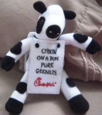 Collectible 2002 Chick Fil A Eat Mor Chikin Small Cow Animal Plush Toy 6" Adver 