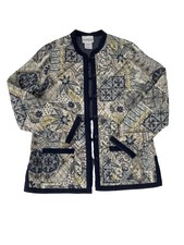 Y2k Northstyle Blue Quilted Fall Jacket Blazer Coastal Boho M Euc