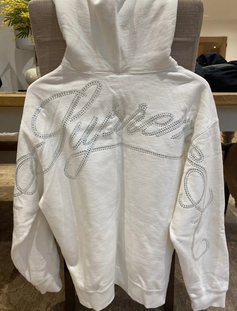 supreme hoodie rhinestone