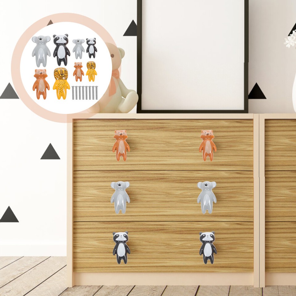 8pcs Furniture Drawer Knobs Cartoon Knobs Dresser Knobs Furniture Door