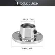 2-10PCS Zinc Alloy Shower Curtain Bracket Rod Closet Rod Flange Hanger Support